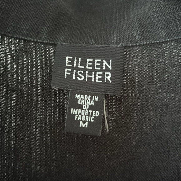 Eileen Fisher Zip Front Linen Blazer M - Picture 4 of 8